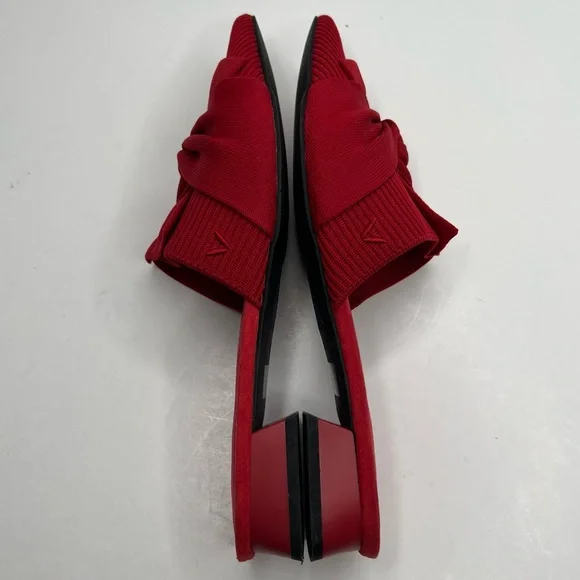 Vivaia Yaffa Ruby Red Pointed Toe Knot Mule Sandals Size EU 40, US 9 - Picture 11 of 15